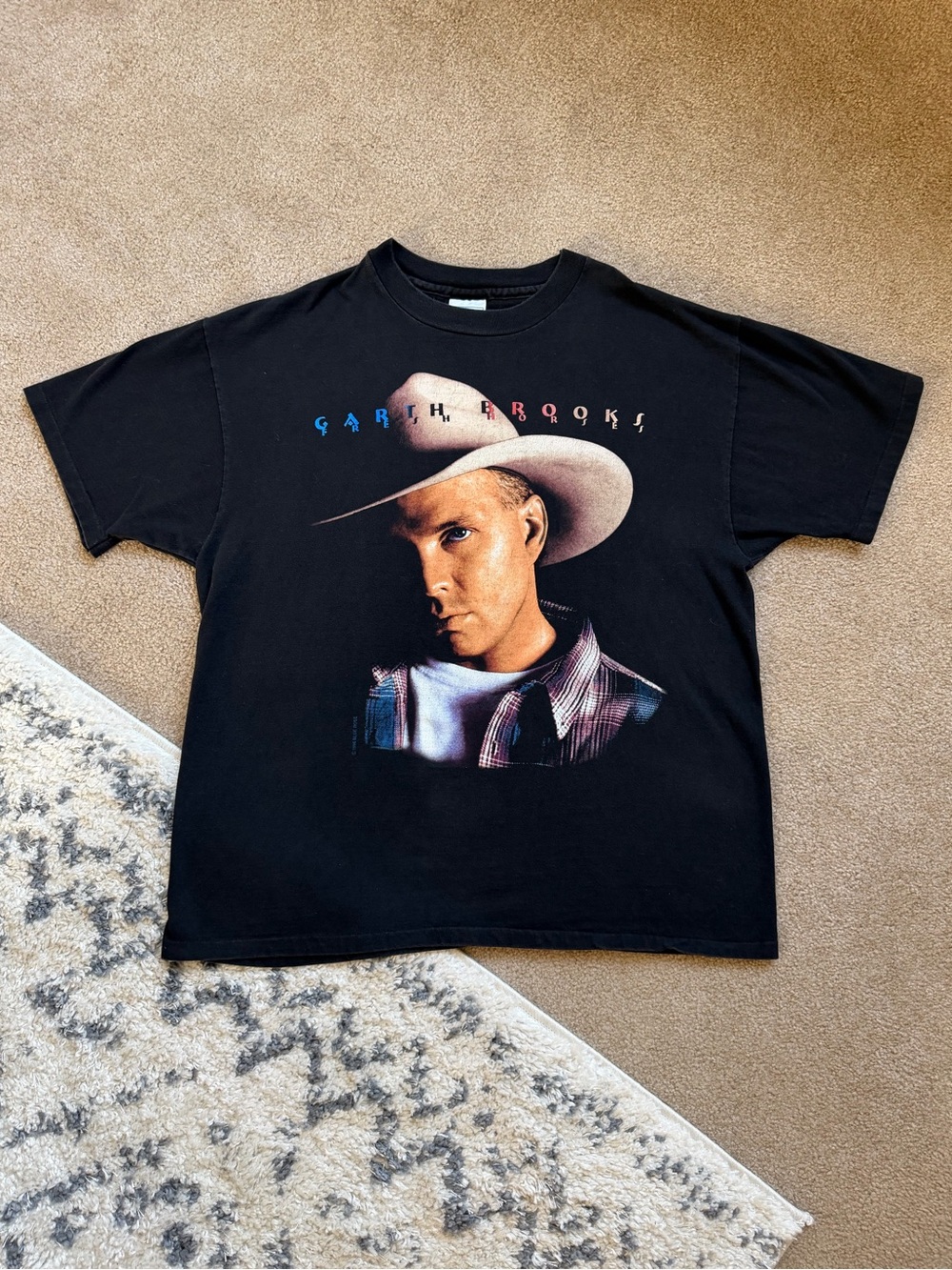 Vintage Garth Brooks Concert Tee Hanes Beefy Fresh Horses Tour Western 90s